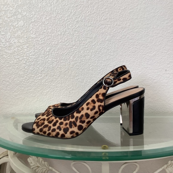 Alfani Step N Flex, Leopard Slingback Open Toe Heels. Size: 9.5 - Picture 3 of 8